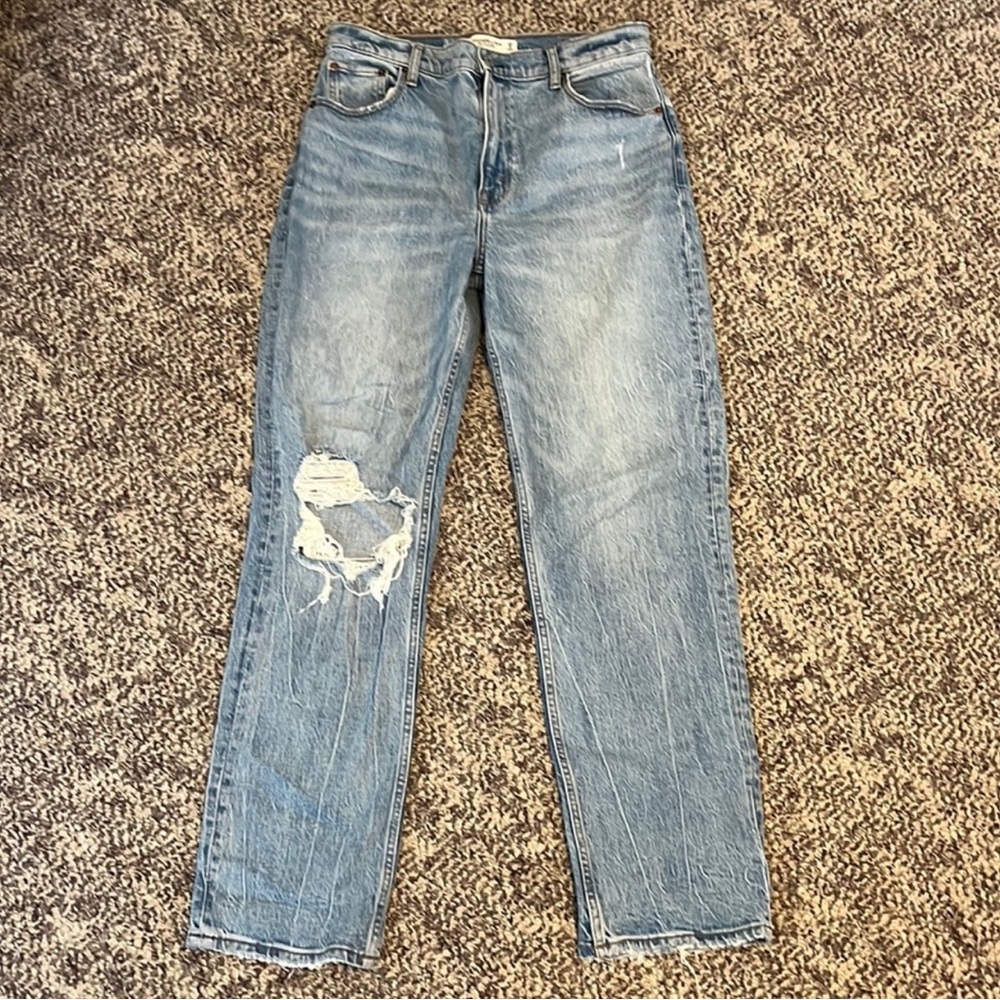 Abercrombie and fitch ultra high rise 90’s straight jean